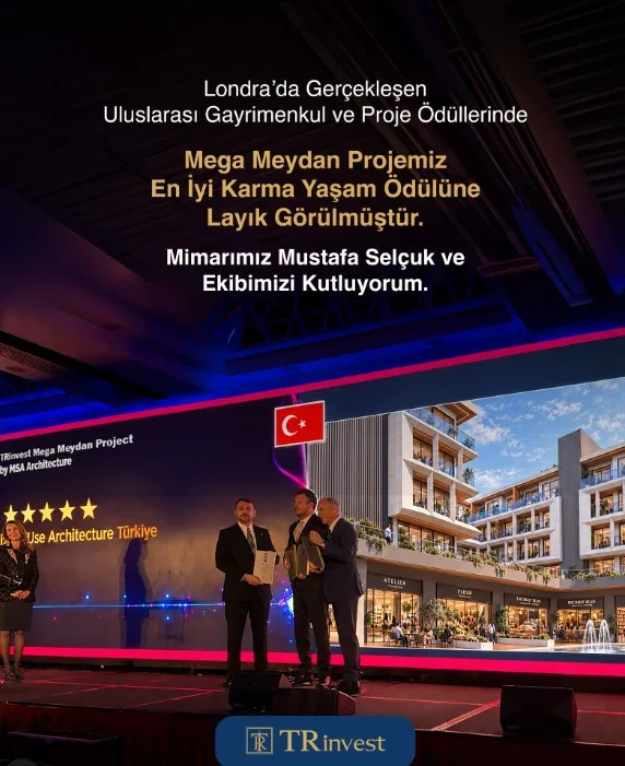 TRinvest'in Mega Meydan Projesi'ne uluslararası ödül!